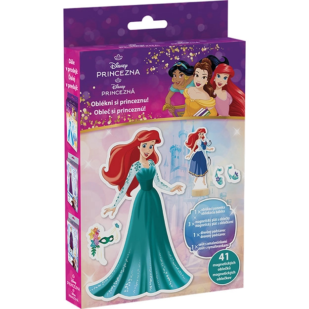 Magnetické oblékání s omalovánkou Disney Princezny