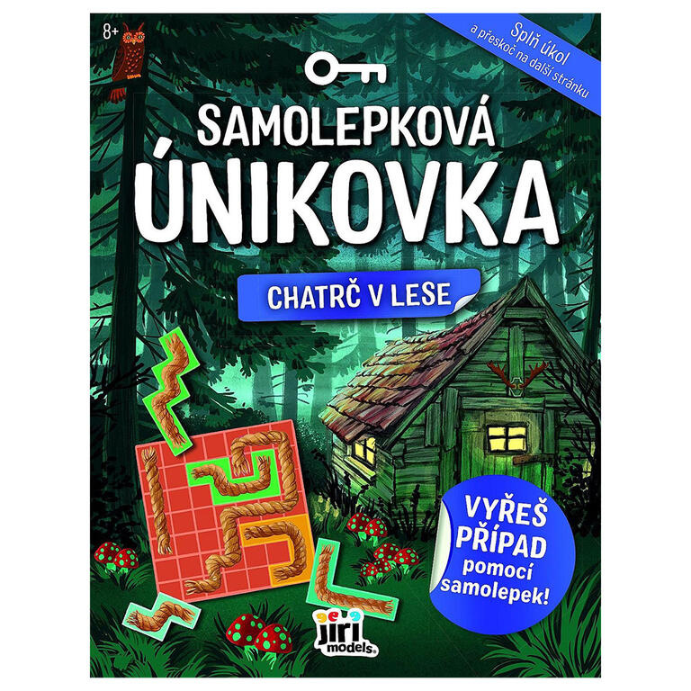 Samolepková únikovka Chatrč v lese