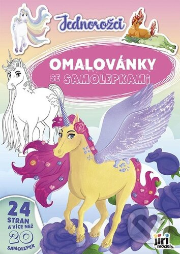 Omalovánka A4 se samolepkami Jednorožci