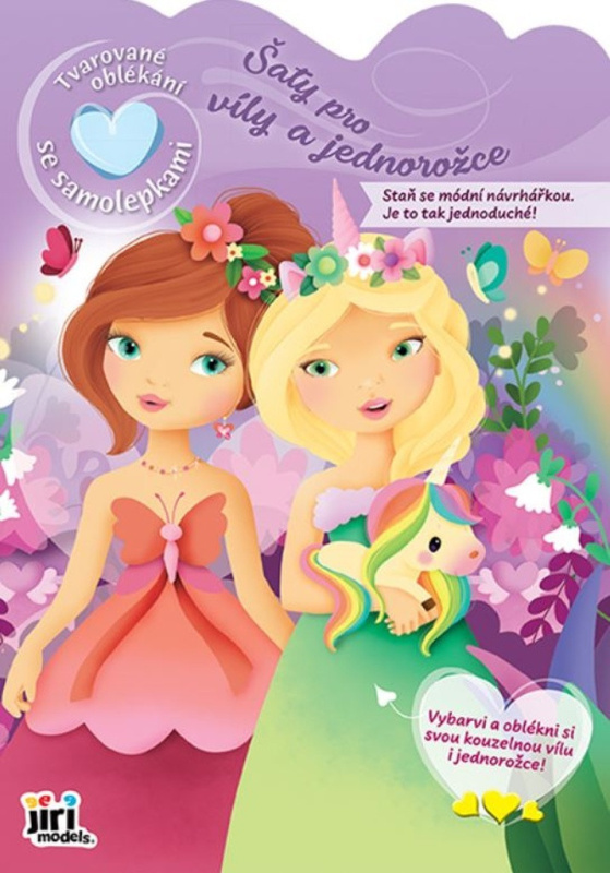 Šaty pro víly a jednorožce - Tvarované oblékání se samolepkami JIRI MODELS a. s.