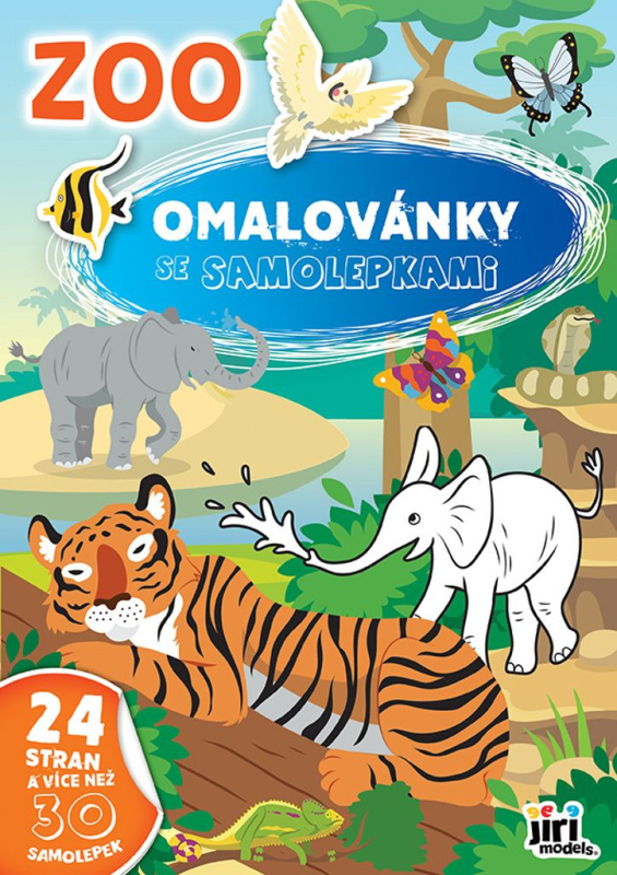 Omalovánka A4 se samolepkami ZOO