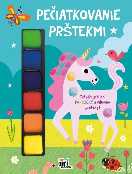 Pečiatkovanie prstíkmi: Jednorožec - kniha z kategorie Omalovánky, vystřihovánky, papír