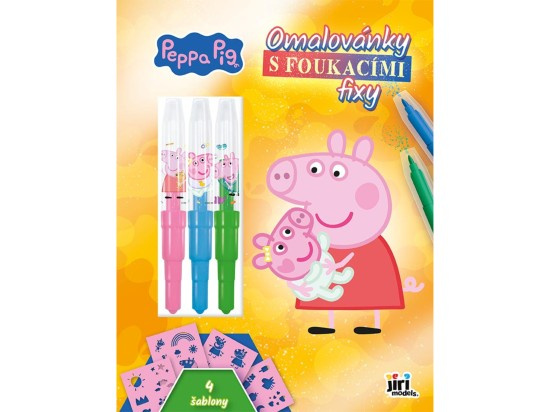 Omalovánky s foukacími fixy Prasátko Peppa - kniha z kategorie Omalovánky, vystřihovánky, papír