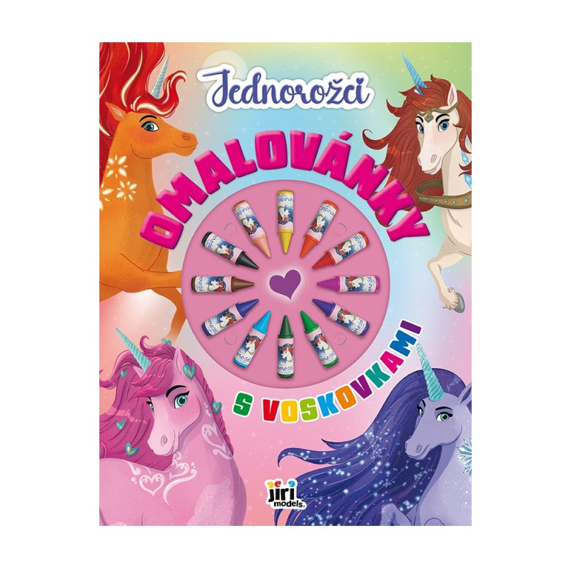 Omalovánky s voskovkami: Jednorožci