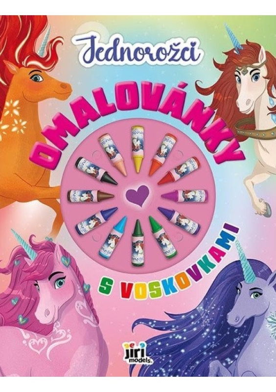 Omalovánky s voskovkami: Jednorožci