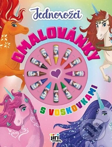 Omalovánky s voskovkami: Jednorožci