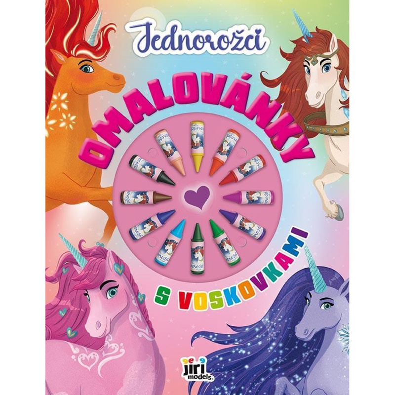 Omalovánky s voskovkami: Jednorožci