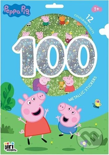 100 metalických samolepek s omalovánkovými listy: Prasátko Peppa - kniha z kategorie Omalovánky, vystřihovánky, papír