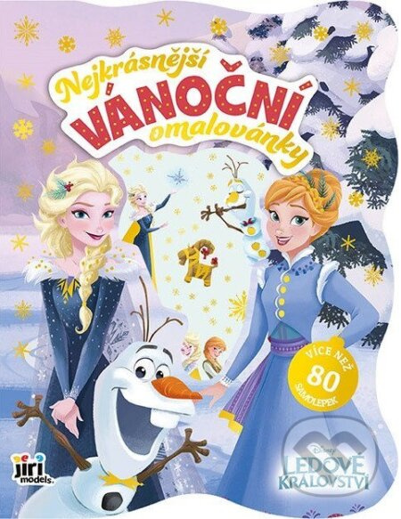 JIRI MODELS Nejkrásnější vánoční omalovánky se samolepkami Ledové království