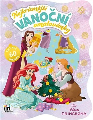 Nejkrásnější vánoční omalovánky se samolepkami: Disney Princezny