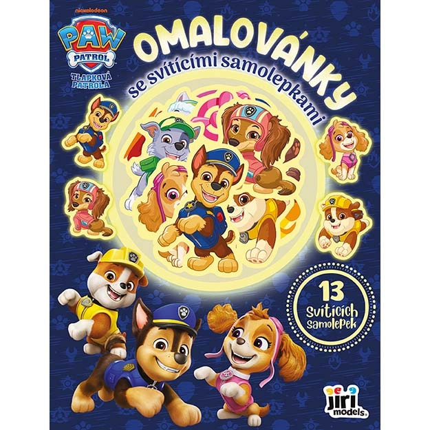 Omalovánky se svítícími samolepkami: Tlapková patrola