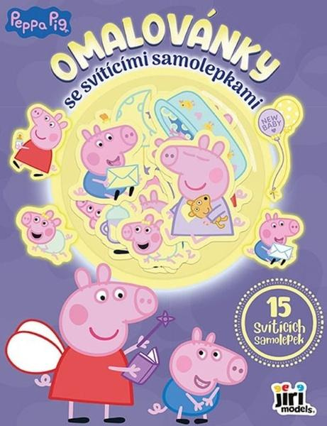Omalovánky se svítícími samolepkami: Prasátko Peppa