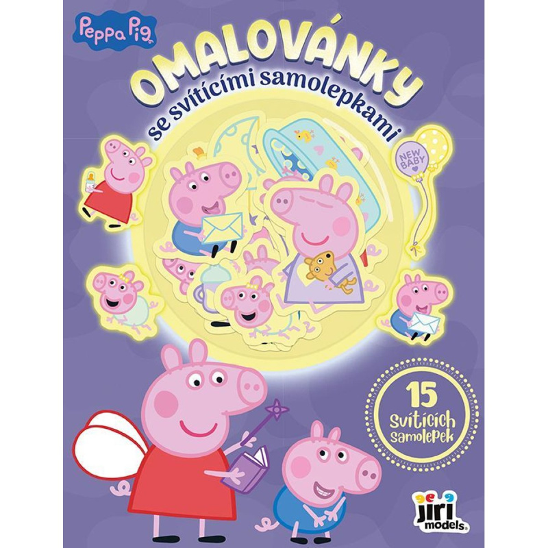 Omalovánky se svítícími samolepkami: Prasátko Peppa