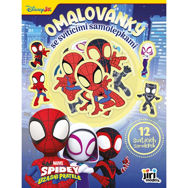 Omalovánky se svítícími samolepkami: Spidey