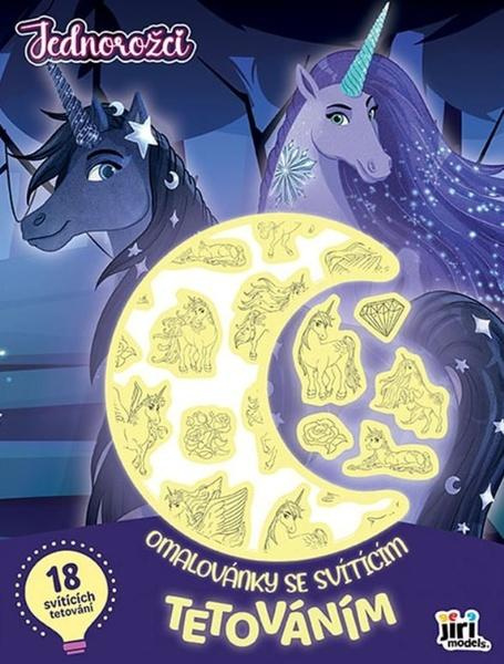 Omalovánky se svítícím tetováním Jednorožci - kniha z kategorie Omalovánky, vystřihovánky, papír