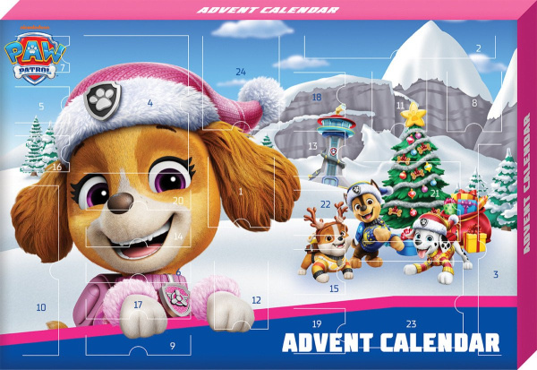 Adventný kalendár Tlapková patrola dievčatá - hra z kategorie Hlavolamy, doplňovačky, úkoly