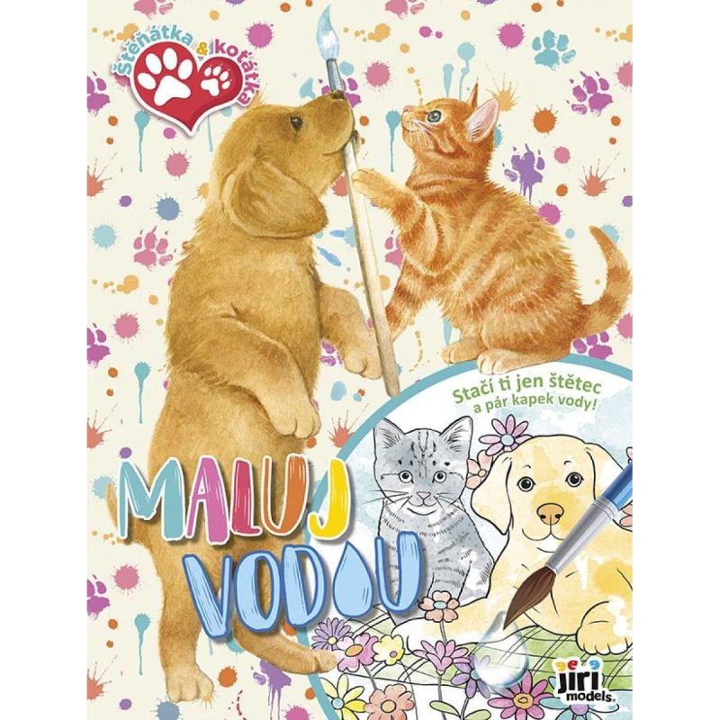 Maluj vodou A4 Štěňátka a koťátka