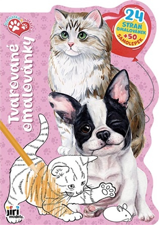 Tvarované omalovánky: Štěňátka a koťátka