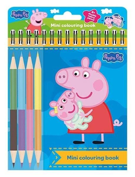 Mini omalovánky s pastelkami Prasátko Peppa