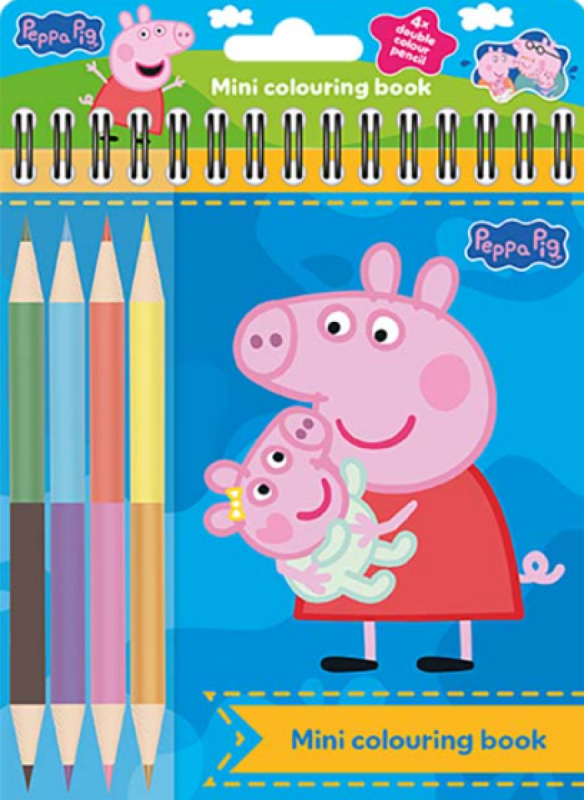 Mini omalovánky s pastelkami Prasátko Peppa