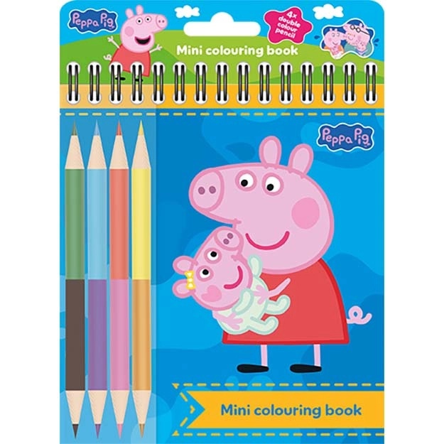 Mini omalovánky s pastelkami Prasátko Peppa