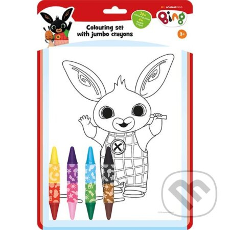 Omalovánkový set s oboustrannými voskovkami Bing