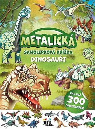 Metalická samolepková knížka Dinosauři