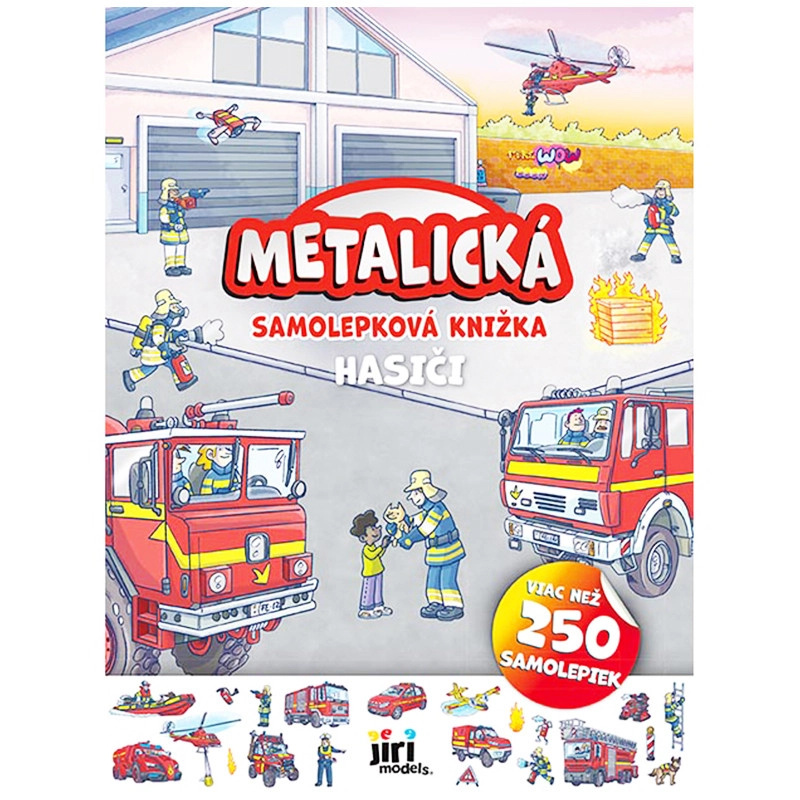 Metalická samolepková knížka Hasiči