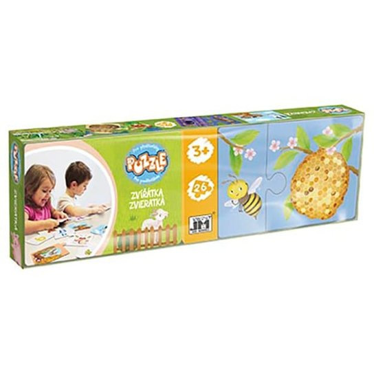 Puzzle pro předškoláky v krabičce Zvířátka JIRI MODELS a. s.