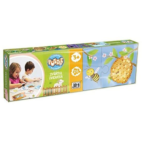 Puzzle pro předškoláky v krabičce Zvířátka JIRI MODELS a. s.