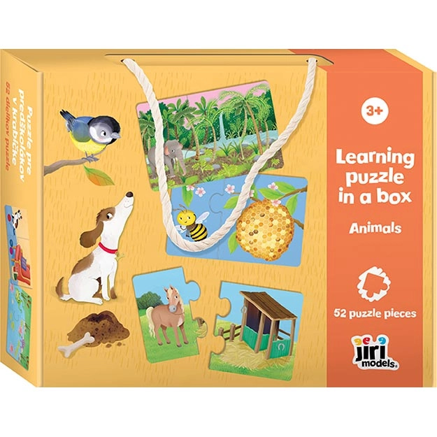 Puzzle pro předškoláky v krabičce Zvířátka JIRI MODELS a. s.