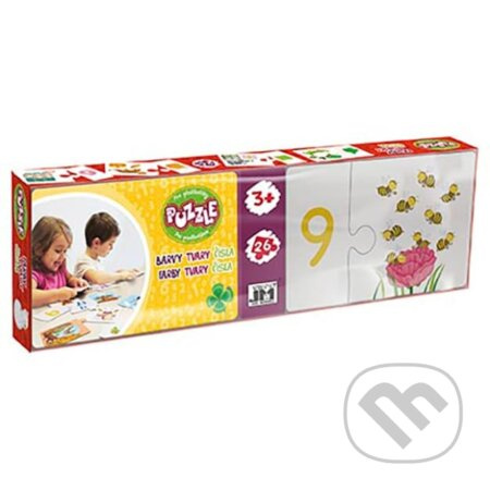 Puzzle pro předškoláky v krabičce: Čísla, barvy, tvary - puzzle z kategorie Naučné puzzle