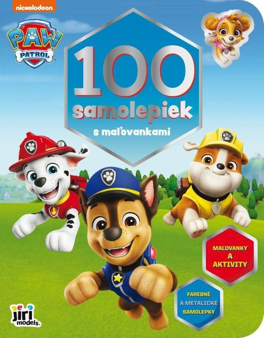 100 samolepek s omalovánkami PAW PATROL