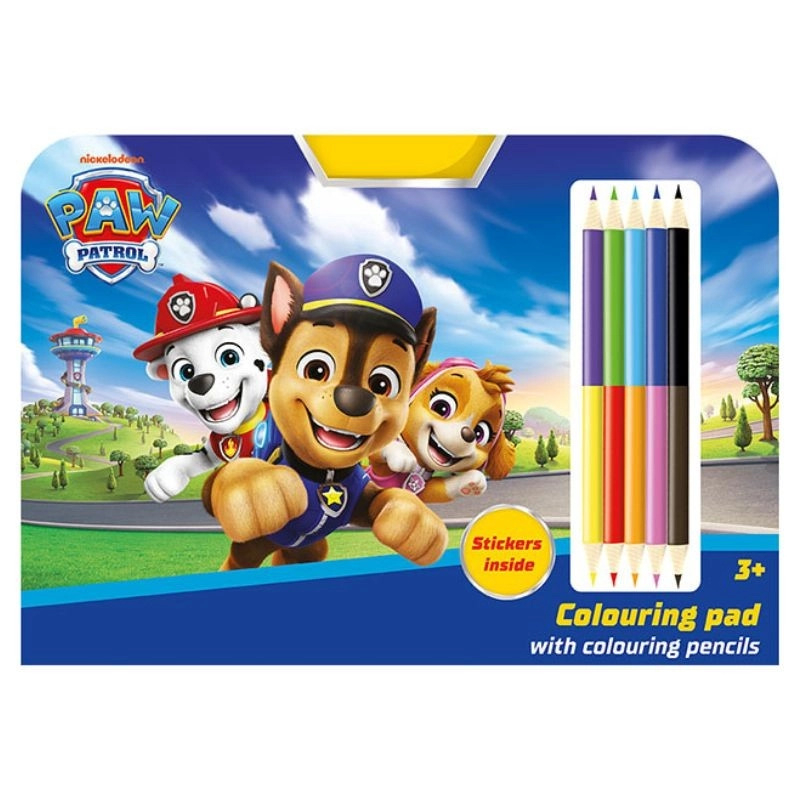 Kreslící set s pastelkami Tlapková patrola