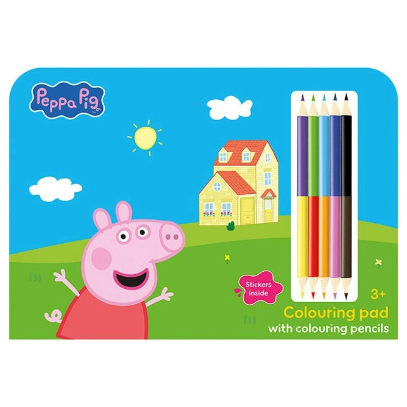 Kreslící set s pastelkami Prasátko Peppa