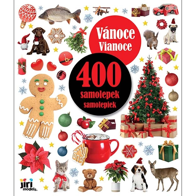 400 samolepek vánoce