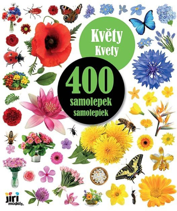400 samolepek květy
