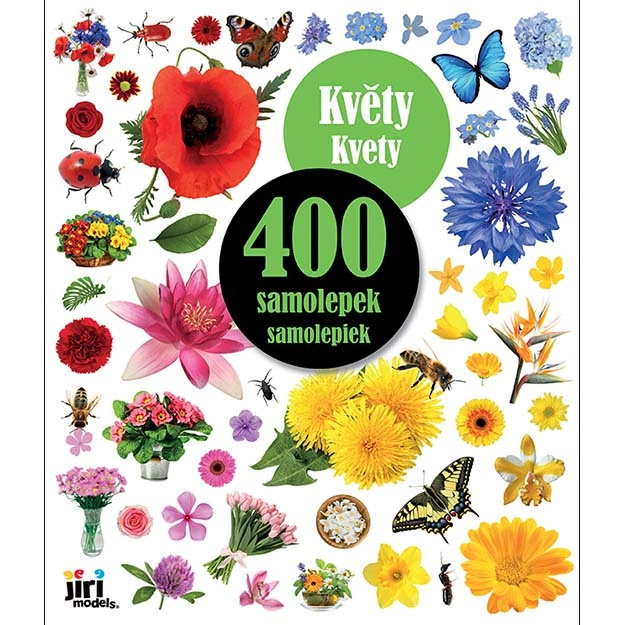 400 samolepek květy