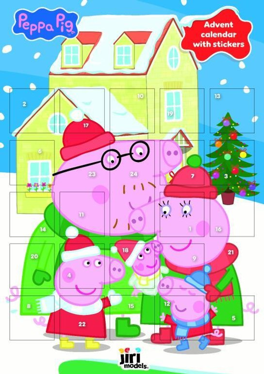 Adventný kalendár so samolepkami Prasiatko Peppa -  Autor Neuveden