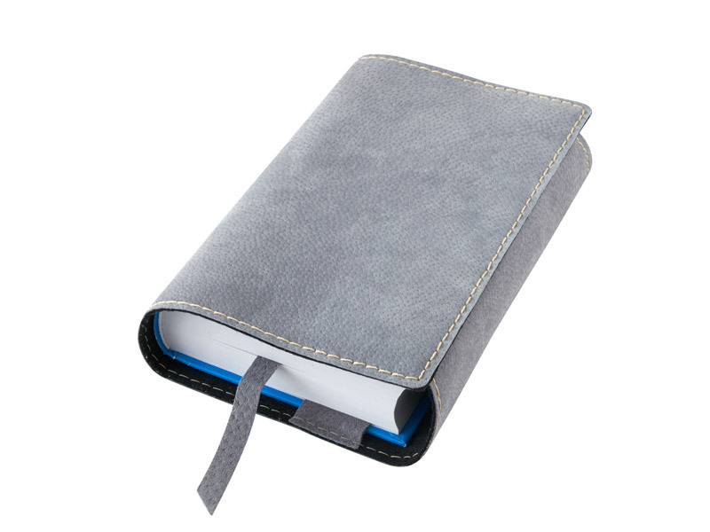 Variabilný obal so záložkou: Šedá semiš