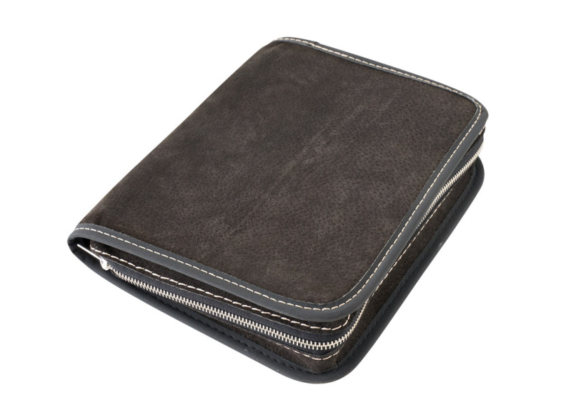 Obal se zipem XL Hnědý tmavý semiš