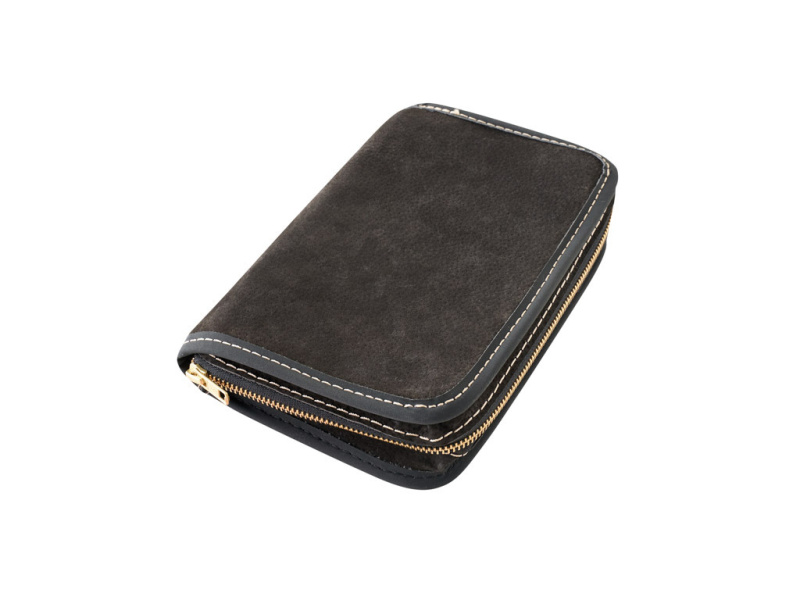 Obal se zipem Kapesní Hnědá tmavá semiš