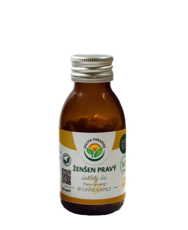 SALVIA PARADISE Ženšen pravý 6letý 60 kapslí BIO