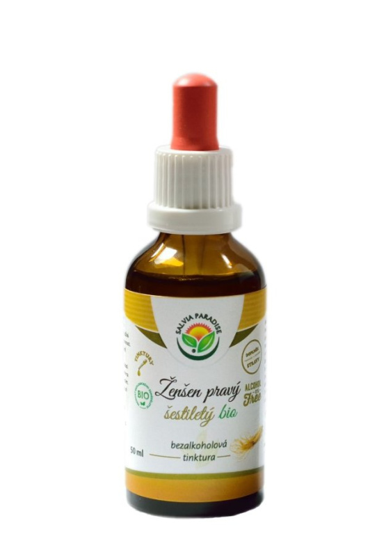 SALVIA PARADISE Ženšen pravý šestiletý AF tinktura BIO 50 ml