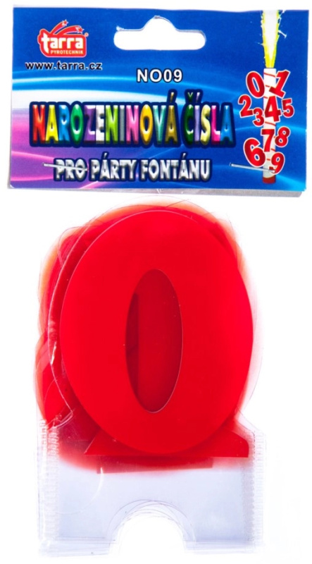RAPPA Narozeninové číslice pro párty fontánu 0-9