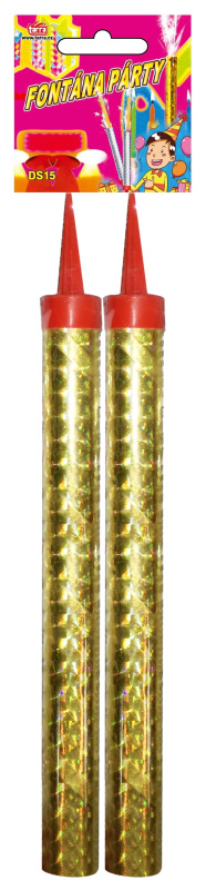 RAPPA Fontána párty zlatá s držákem na láhev 35 sek 12cm