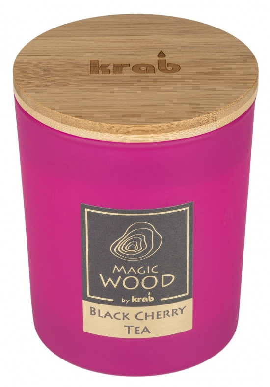 Svíčka Magic Wood s dřevěným knotem - Black Cherry Tea 300g  Anděl Přerov s.r.o.