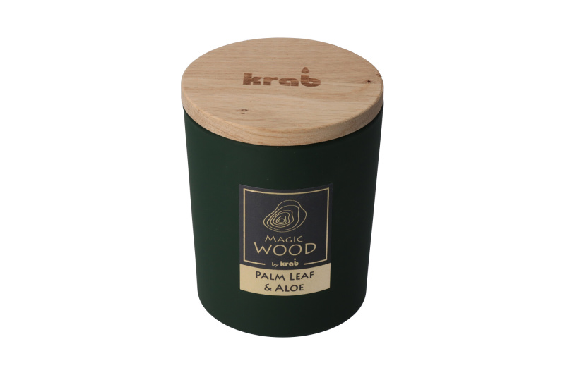 Svíčka Mgic Wood s dřevěným knotem - Palm Leaf a Aloe 300g  Anděl Přerov s.r.o.