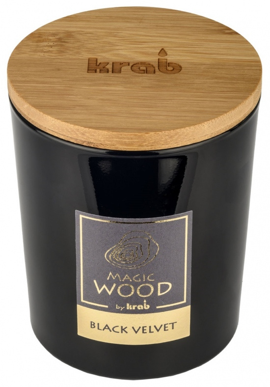 Svíčka MAGIC WOOD s dřevěným knotem - Black Velvet 300g  Anděl Přerov s.r.o.