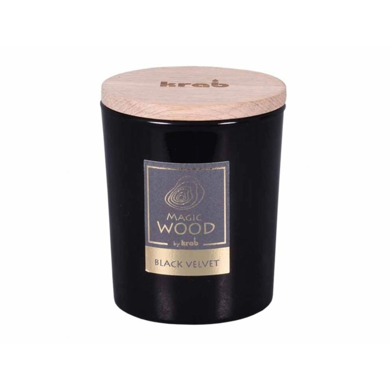 Svíčka MAGIC WOOD s dřevěným knotem - Black Velvet 300g  Anděl Přerov s.r.o.